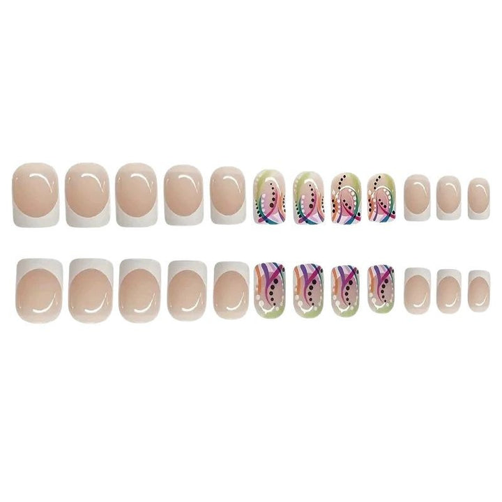 Artistic Geometric Nail Art Extensions Stornfield