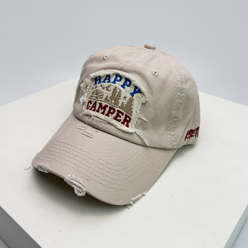 Men's Distressed Embroidered Camping Cap Stornfield