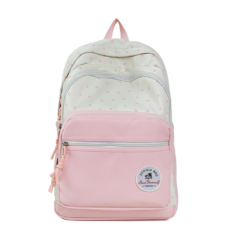 Charming Star-Patterned School Backpack Stornfield