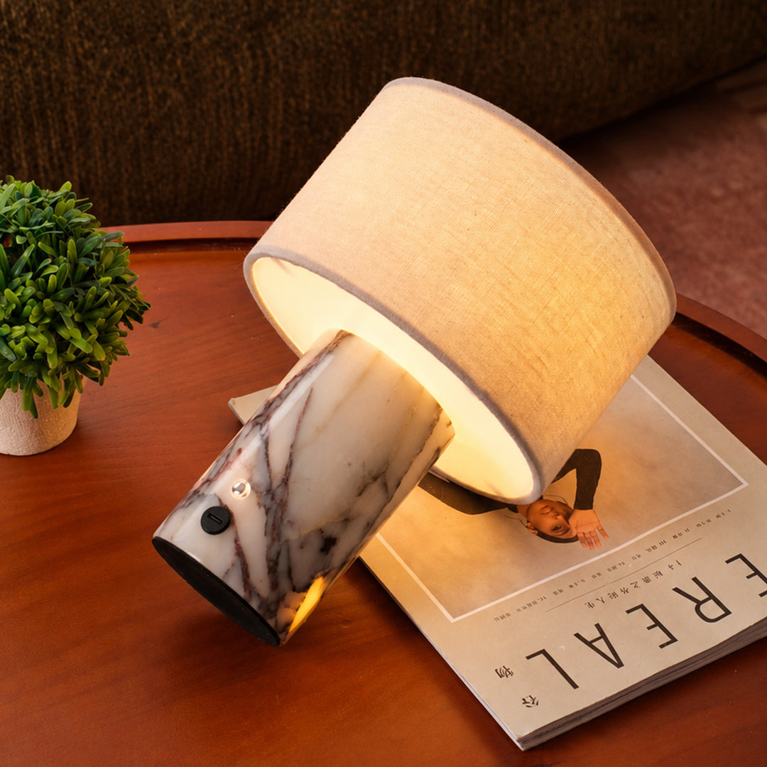 Modern Stone Base LED Table Lamp