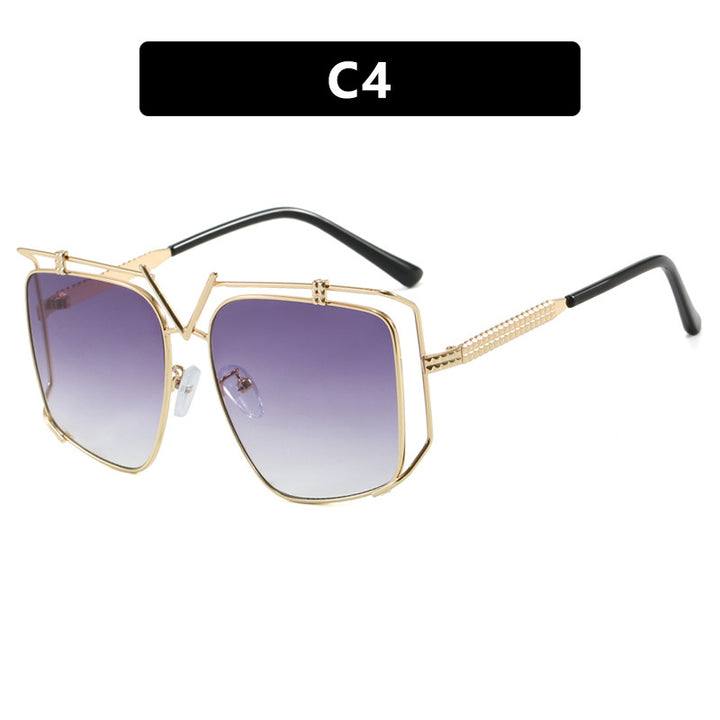 Women's futuristic oversized sunglasses with unique geometric frame Stornfield