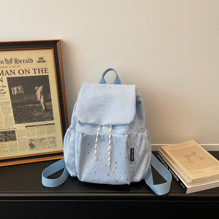 Star-Patterned Casual Drawstring Backpack Stornfield