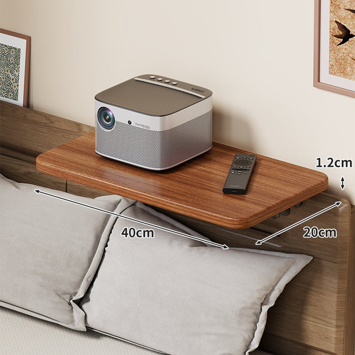 Slim Wall-Mounted Floating Bedside Shelf with Concealed Brackets