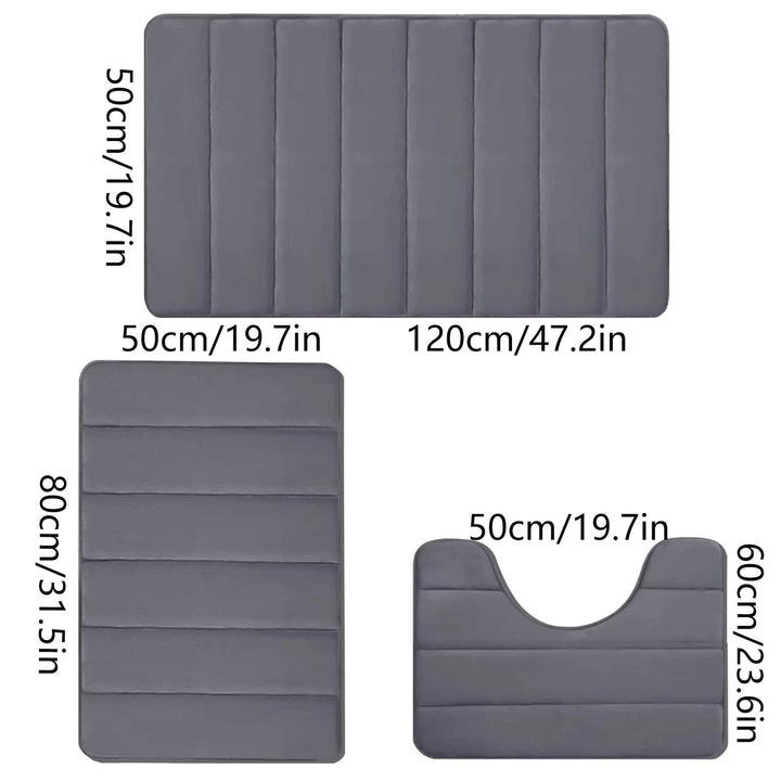 Non-Slip Bathroom Comfort Mat Set