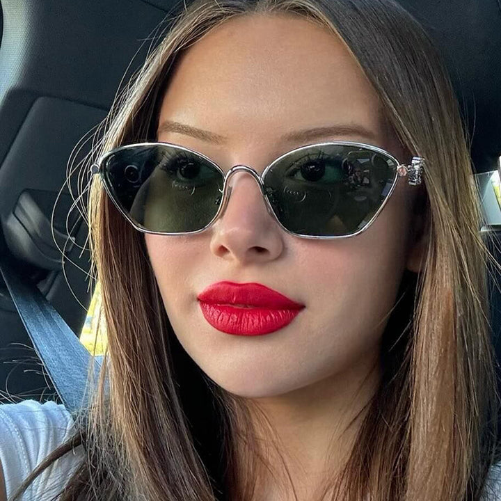 Women's fashionable Cat-Eye sunglasses with delicate metal frame Stornfield