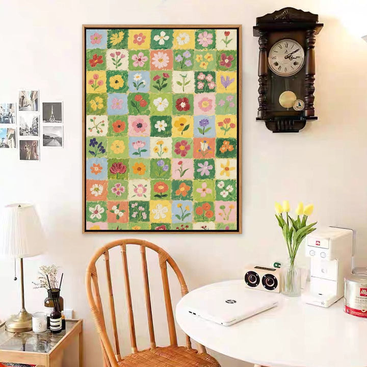 Colorful Floral Motif Canvas Art Print Stornfield