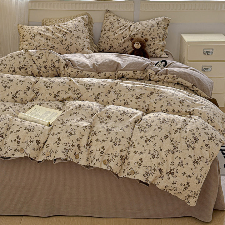 Floral Embroidered Bedding Set
