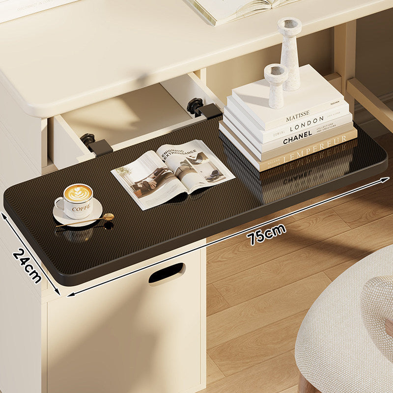 Clamp-On Wooden Desk Bridge Shelf Extension