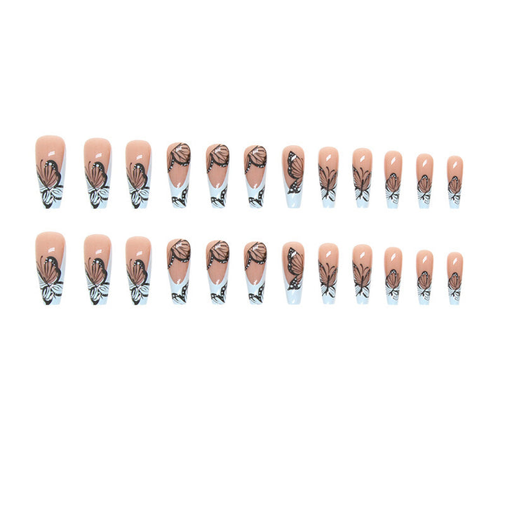 Artistic Butterfly Design Press-On Nail Tips Stornfield
