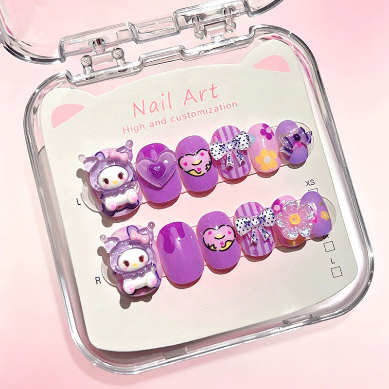 Customized Cartoon-Inspired Press-On Nail Art Set Stornfield