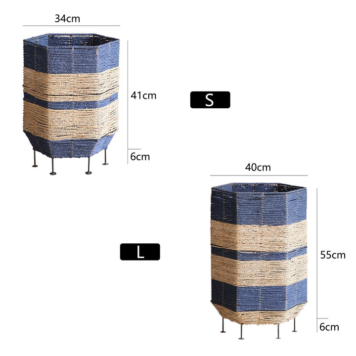 Decorative laundry basket with metal legs Stornfield