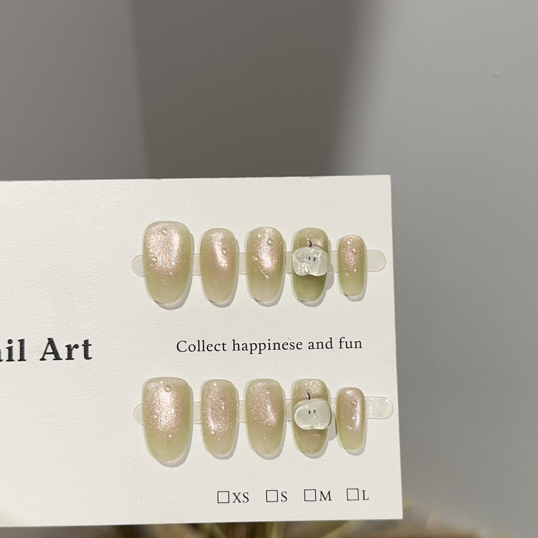 Elegant Glittery Press-On Nail Art Set