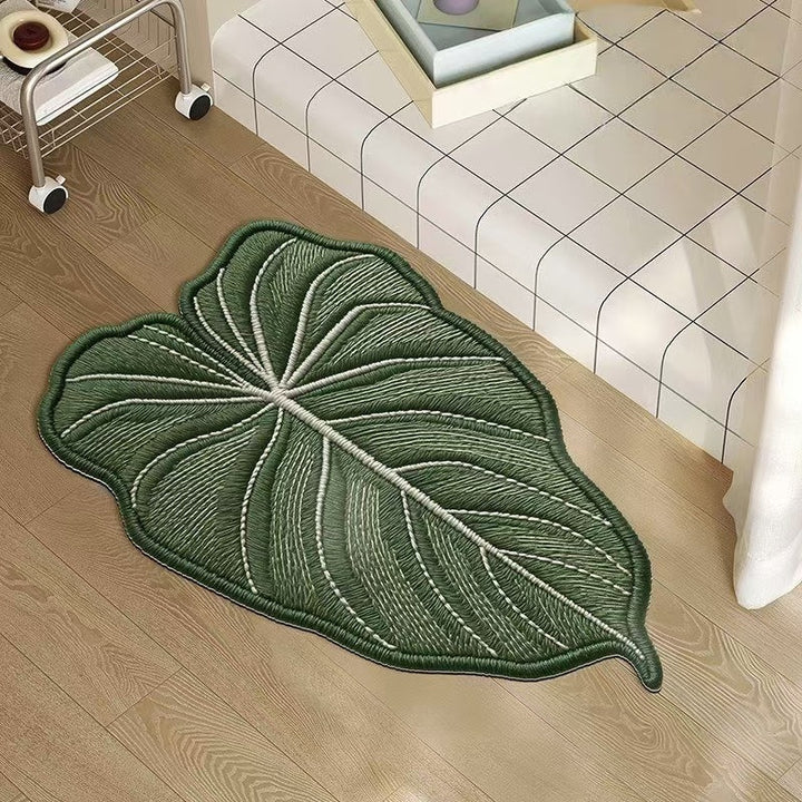 Monstera Leaf Shaped Floor Mat Stornfield