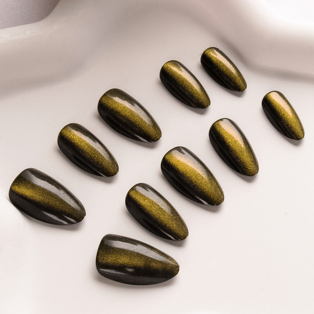 Premium Glossy Almond-Shaped Press-On Nails Stornfield