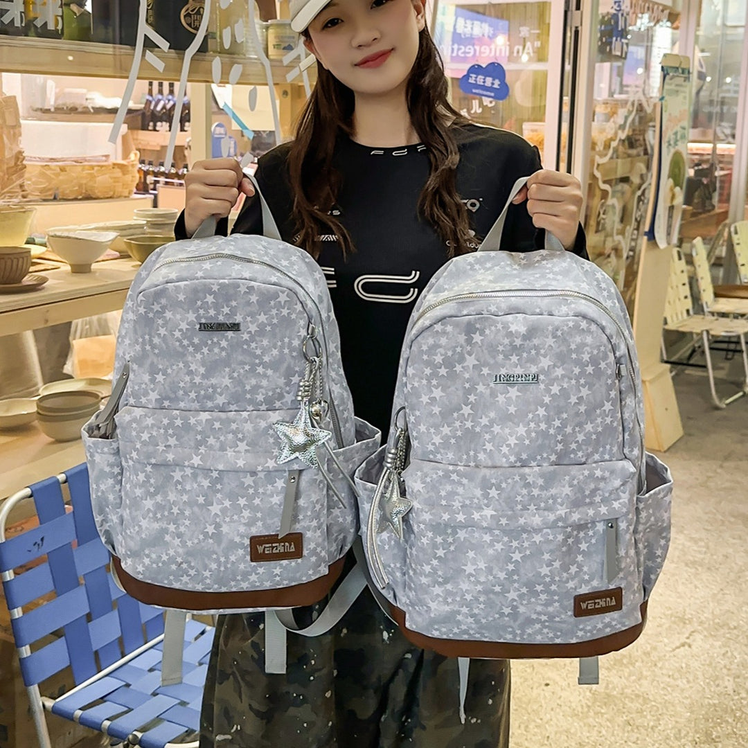 Stylish Star-Printed Casual Backpack Stornfield