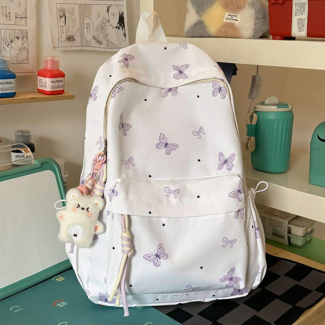 Charming Butterfly Print Casual Backpack Stornfield