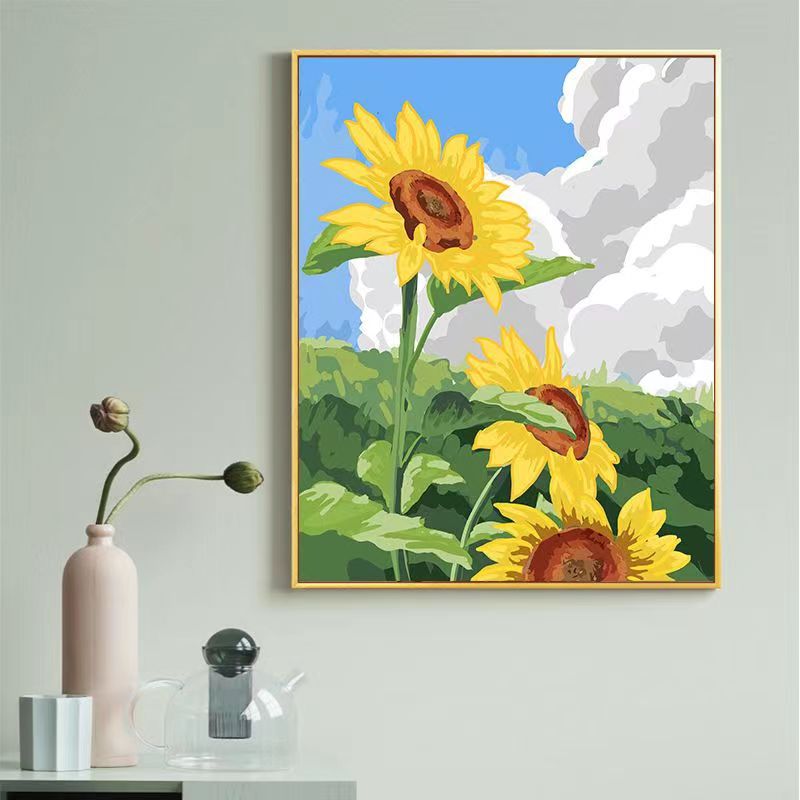 Sunflower-Themed Canvas Art Print Stornfield