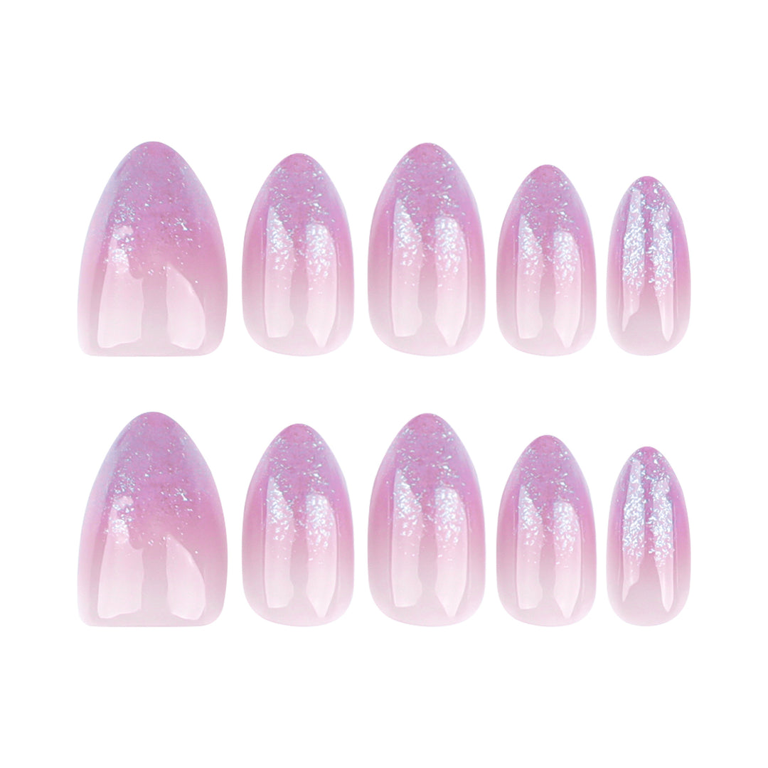 Artistic Nail Extensions with Glitter Gradient Stornfield