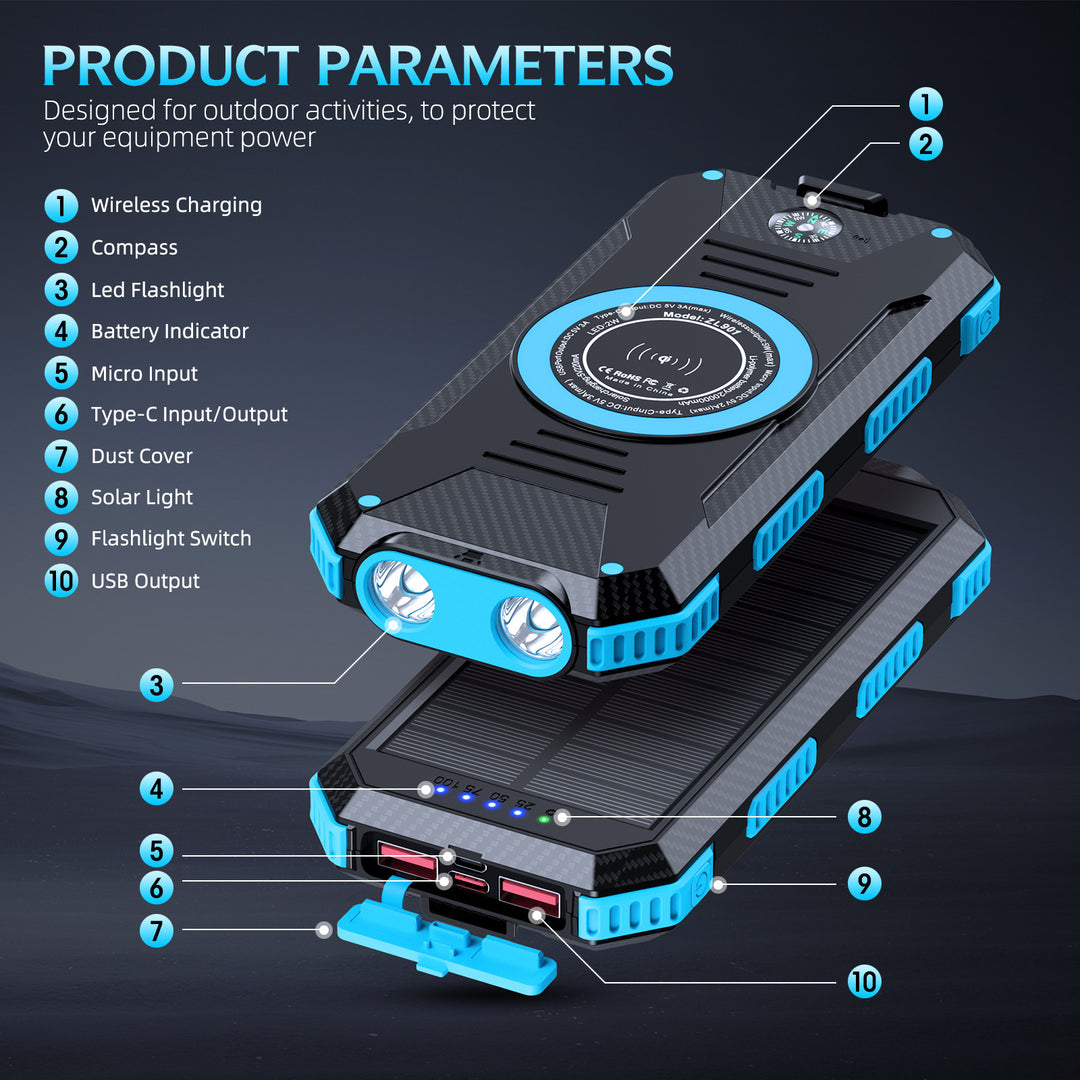 Solar Powerbank with Wireless Charging Function Stornfield