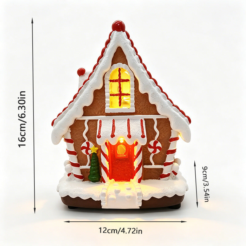 Illuminated Christmas village decoration with moving figures Stornfield