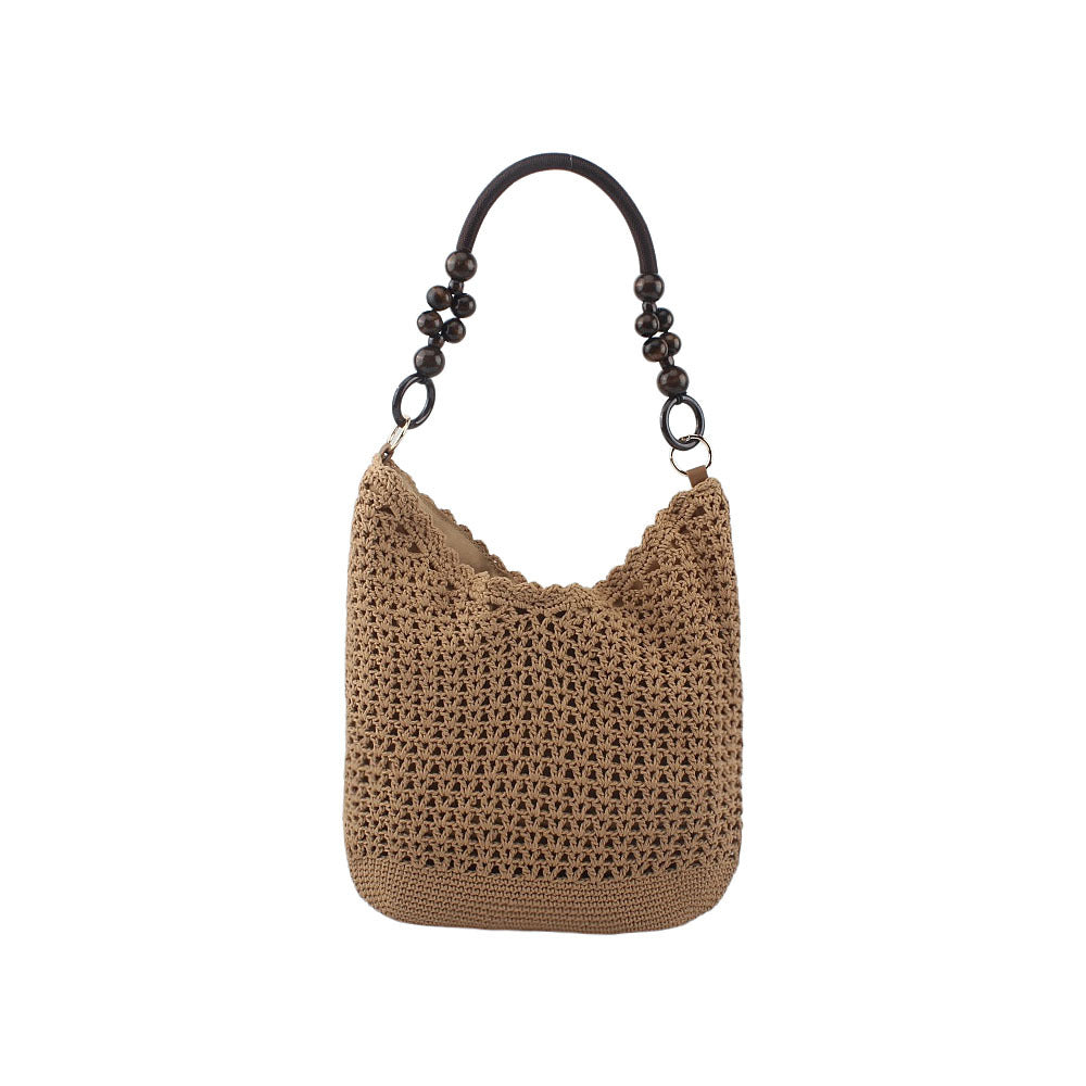 Handcrafted bag with wooden handles Stornfield