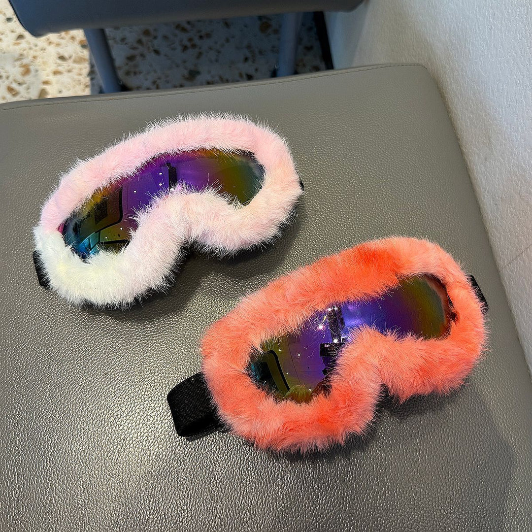 Women's sporty ski goggles with luxurious plush edge Stornfield
