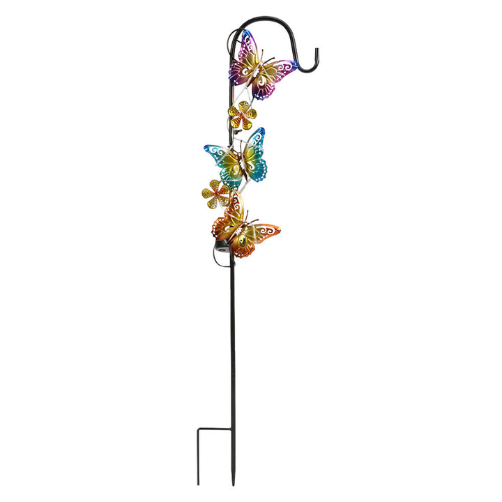 Solar LED Butterfly Garden Stake Decorative Metal Yard Ornament Stornfield