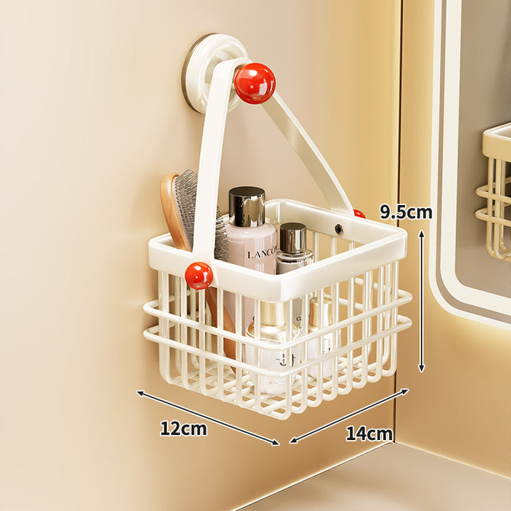 Suction-Mounted Ventilated Bathroom Shower Caddy Basket Organizer