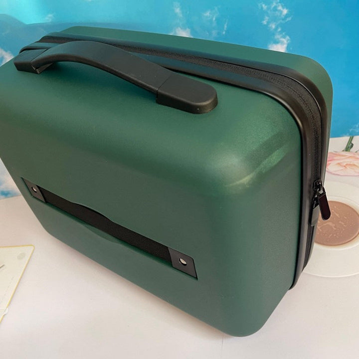 compact hardshell travel carry case with top handle and reinforced ridged shell Stornfield