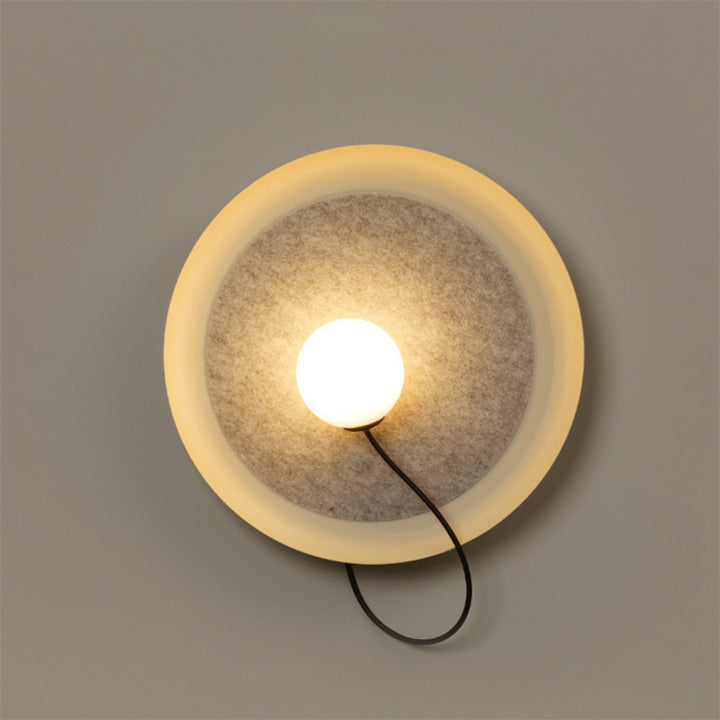 Modern Wall Sconce with Fabric Backdrop and Soft Glow