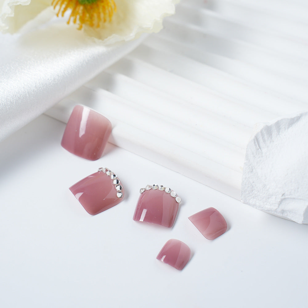 Elegant Press-On Nail Art Set with Rhinestones Stornfield