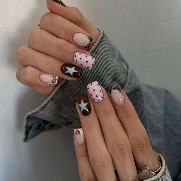 Self-adhesive artificial nails with playful patterns Stornfield