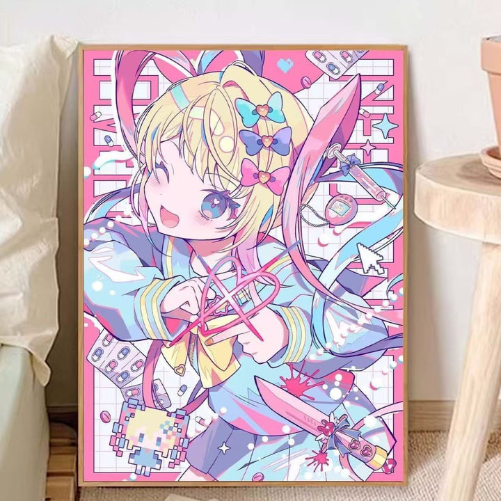Whimsical Anime-Inspired Canvas Art Print Stornfield