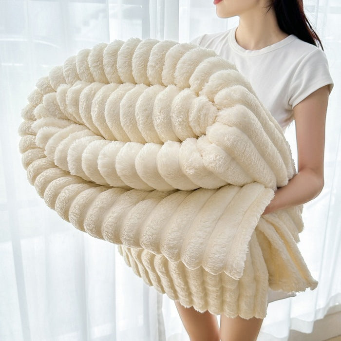 Ladies Cozy Plush Blanket with Textured Surface Stornfield