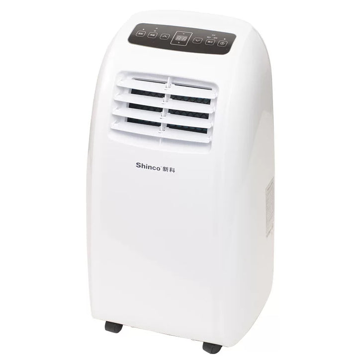 Unisex one size ventilated single tube portable refrigerant air conditioner with top mounted digital control, dehumidifier, automatic oscillating louvers and wheels Stornfield