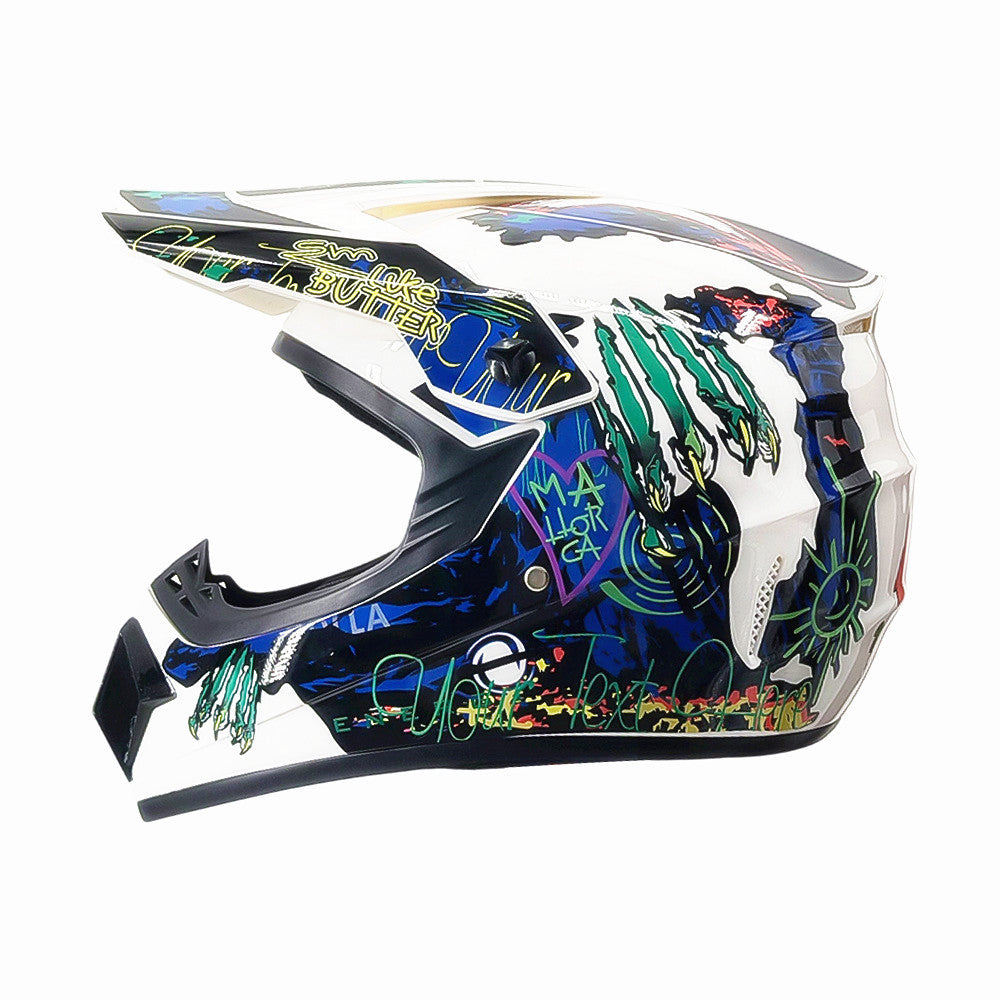 full-face motocross helmet with extended visor and reinforced chin guard Stornfield