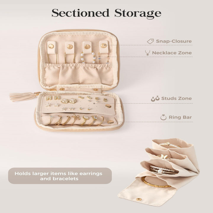 Elegant jewelry organizer with individual divider system Stornfield