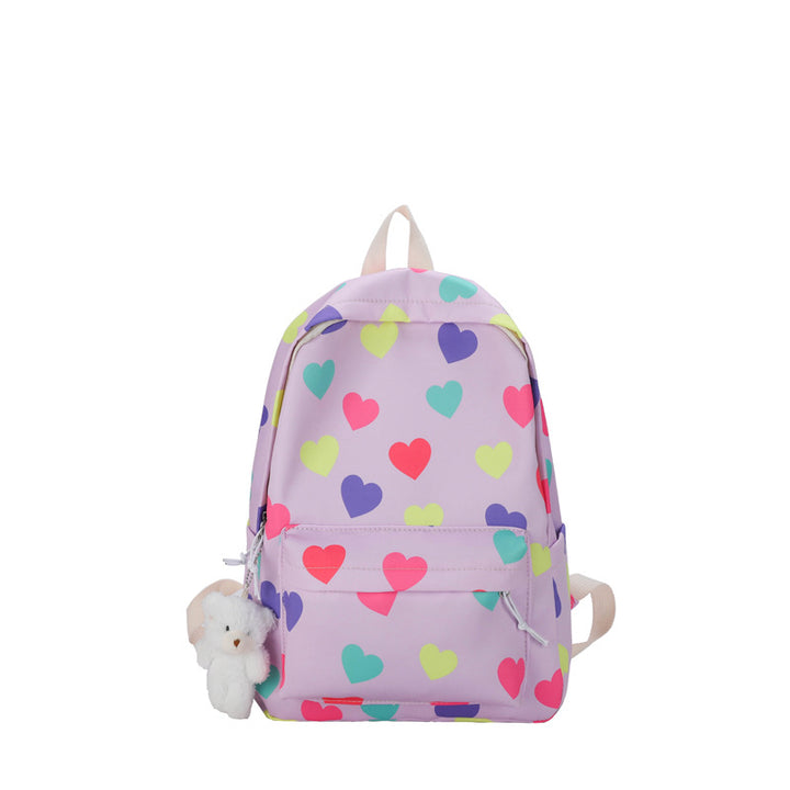 Heart-Patterned Casual Backpack Stornfield