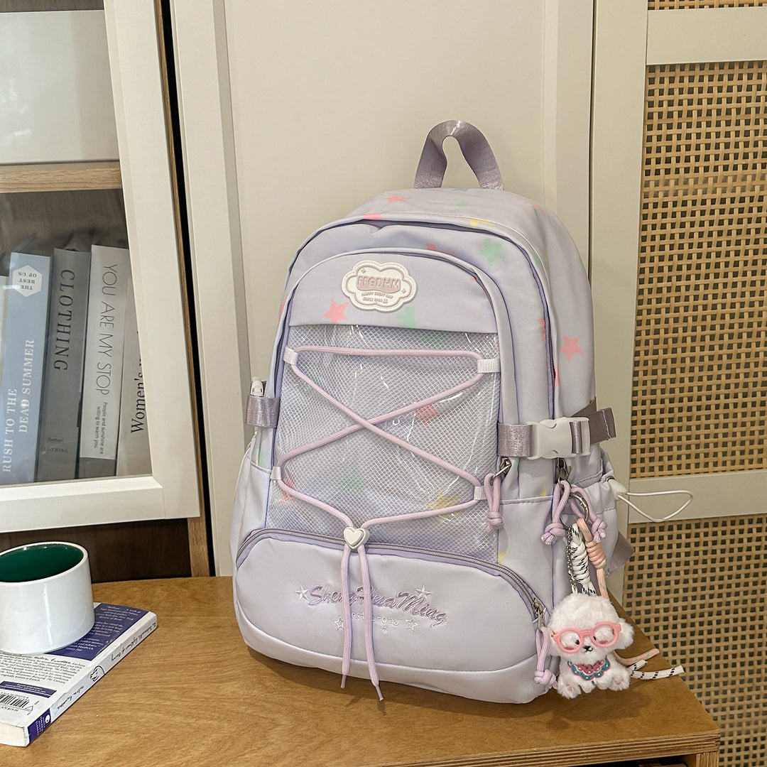 Stylish Star-Embellished Backpack Stornfield