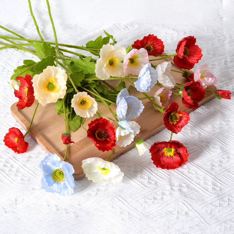Artificial Poppy Floral Stem