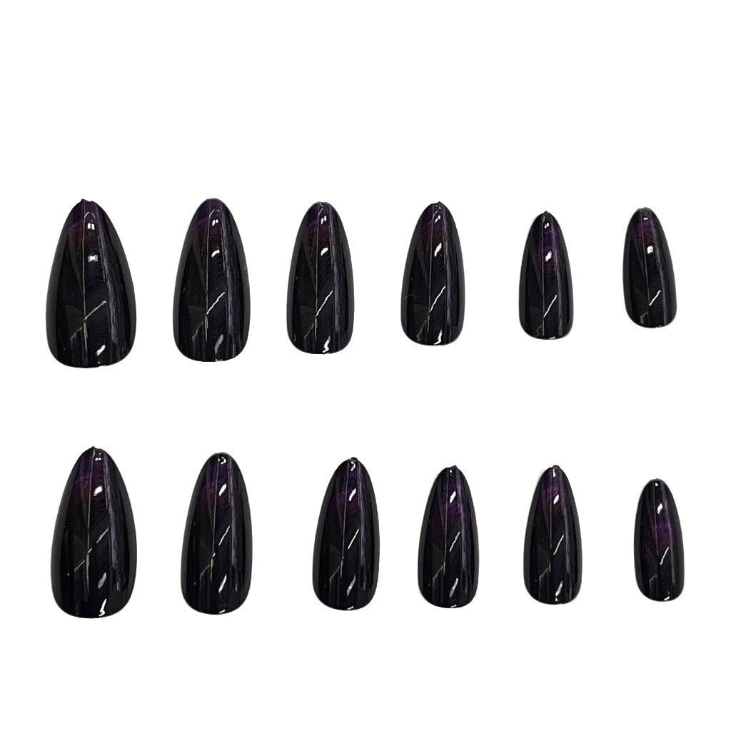 Glossy Elegant Almond-Shaped Press-On Nails Stornfield