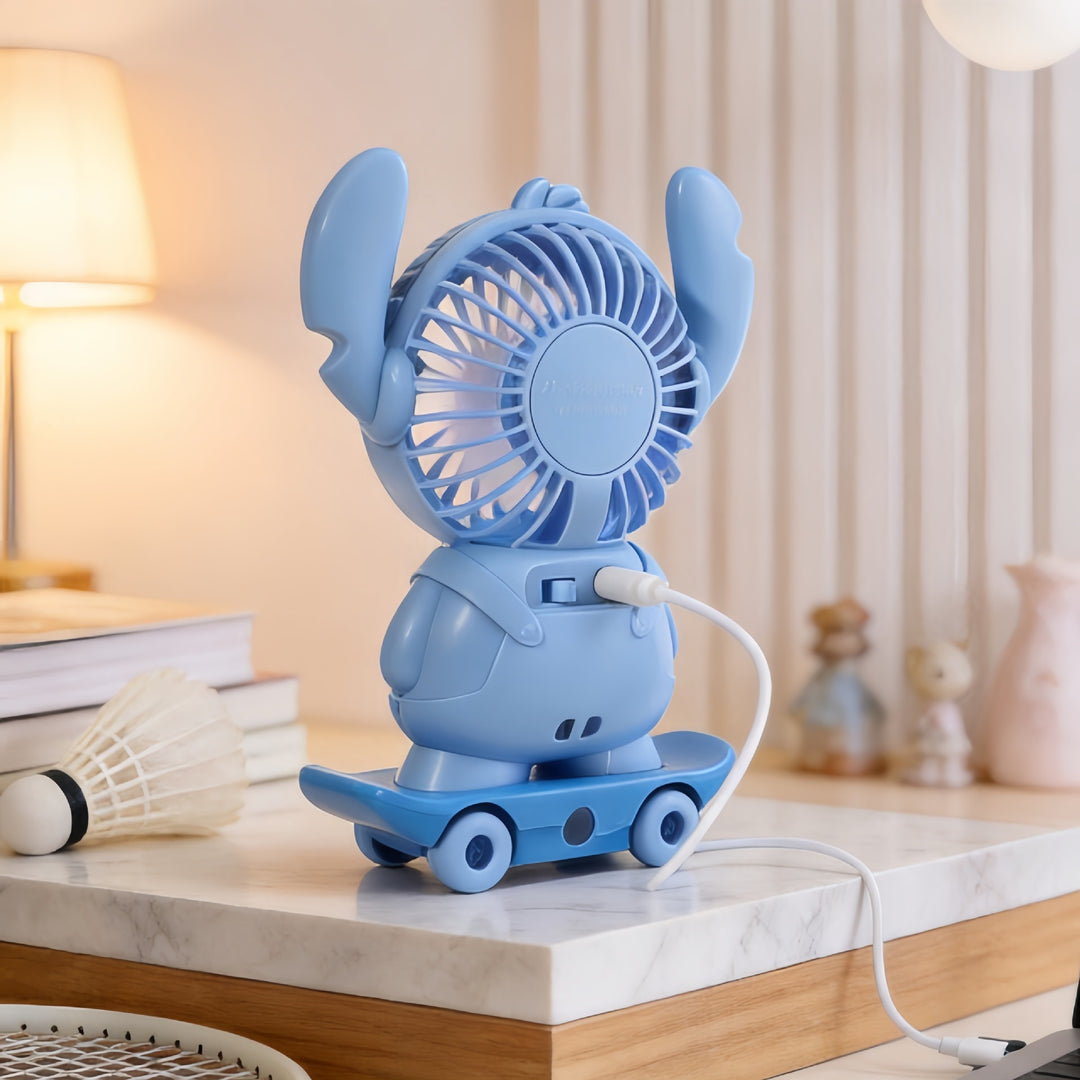 Ladies Portable Toy Fan with LED Lighting and USB Charging Stornfield
