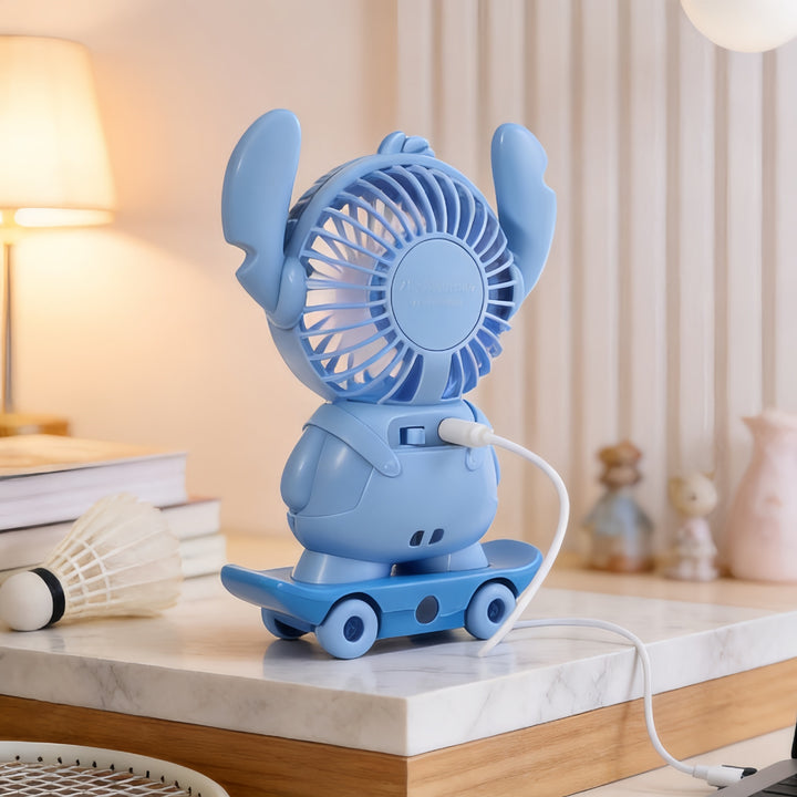 Ladies Portable Toy Fan with LED Lighting and USB Charging Stornfield