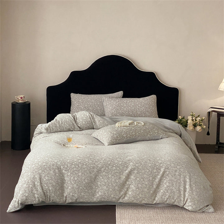 Luxury Jacquard Floral Duvet Cover Set