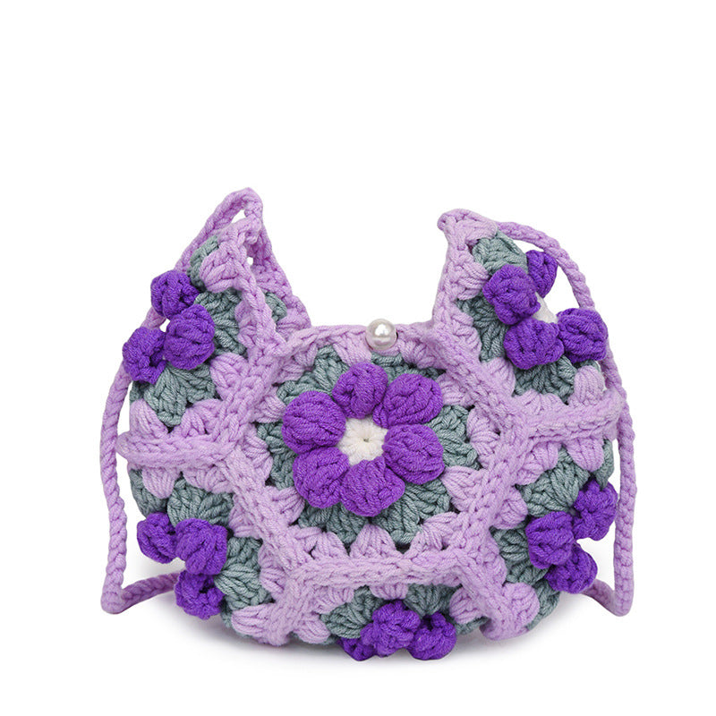 Handcrafted Floral Crochet Handbag