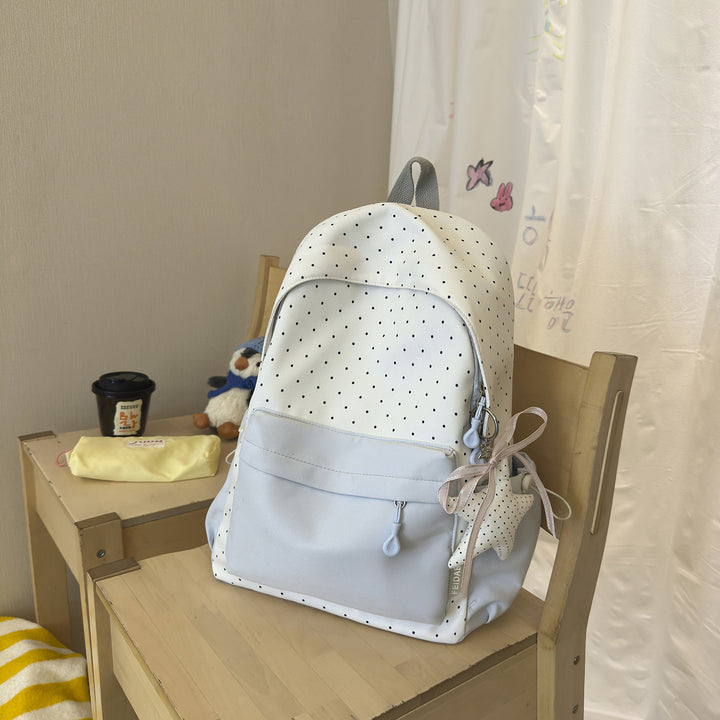 Polka Dot and Solid Color Backpack Stornfield