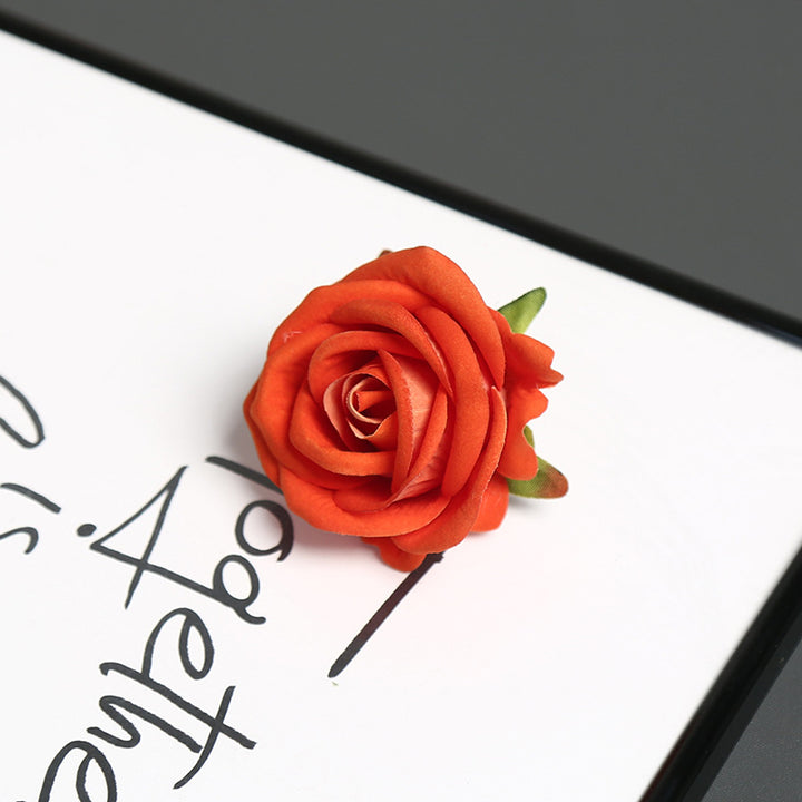 Elegant Silk Rose Pin for Decorative Use