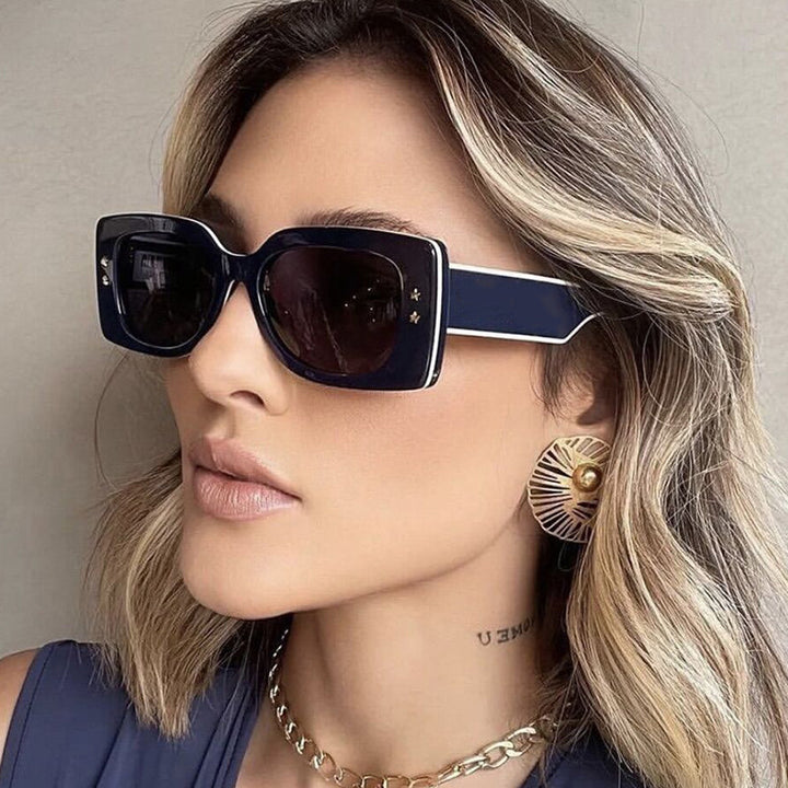 Ladies extravagant square sunglasses with stylish details Stornfield