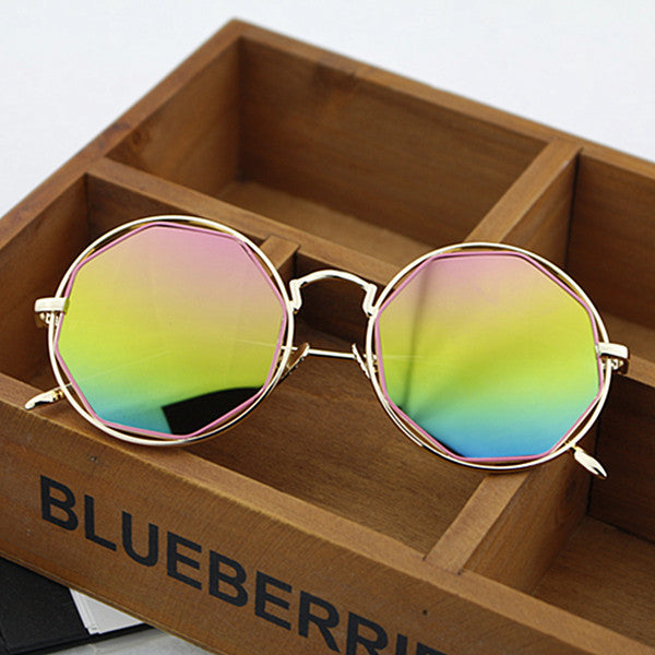Women's Fashion Octagonal Sunglasses with Mirrored Lenses Stornfield