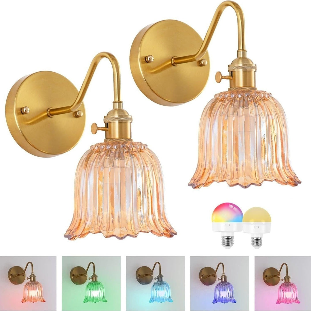 Vintage Glass Wall Sconce